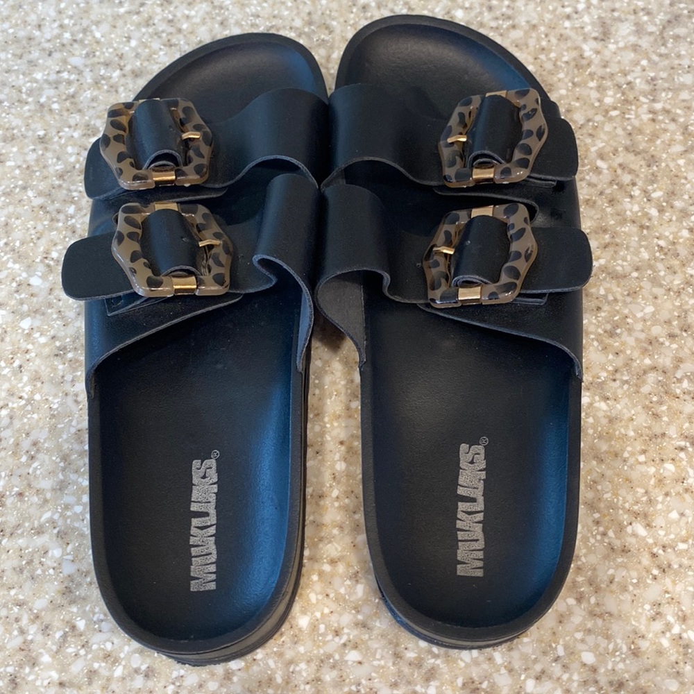 MUK LUKS Grand Cayman Sandals Buckle Slip On 40 (Women's 9.5)